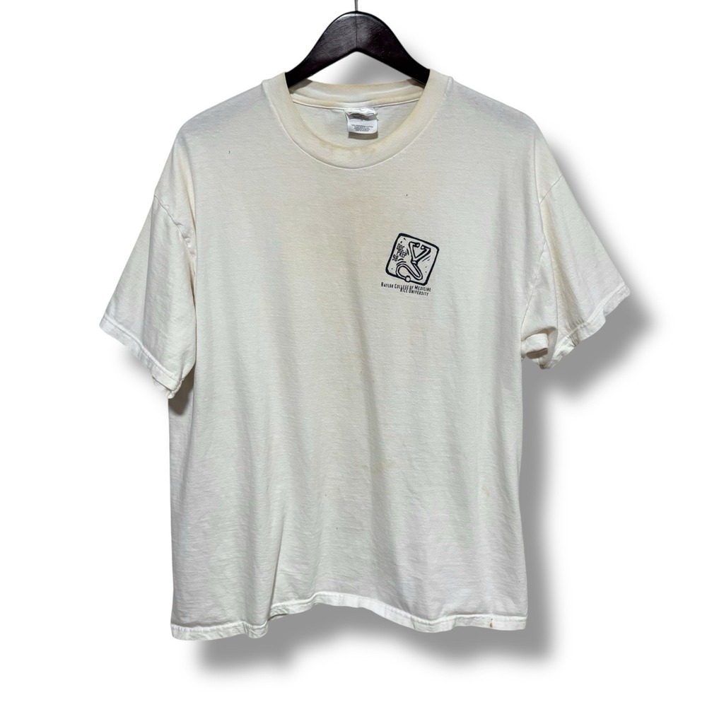Vintage 98 Baylor College of Medicine Rice University T Shirt XL 23.5 x 29 *FLAW